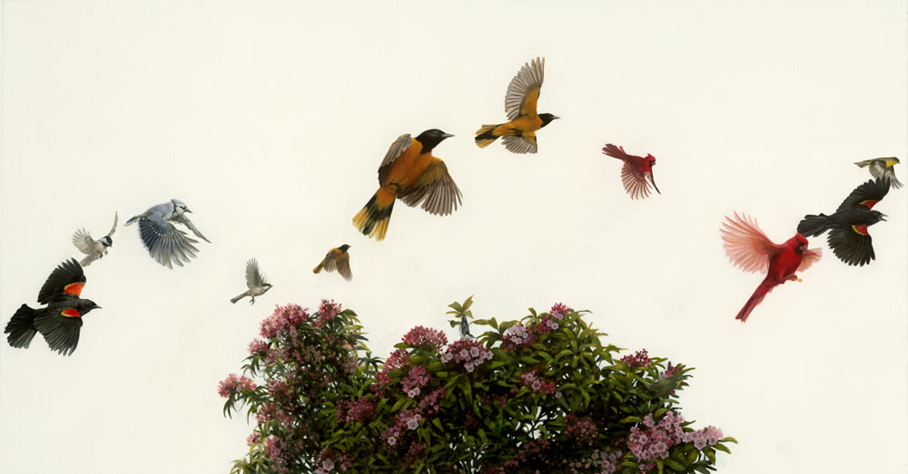 Songbirds, original painting