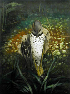 Flicker with Companion,   20 x 15 inches,  oil on linen *